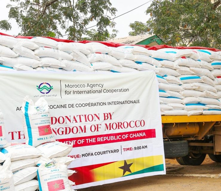 Ghana receives 2,000 metric Tonnes of Fertilizer from the Kingdom of Morocco to boost Agriculture