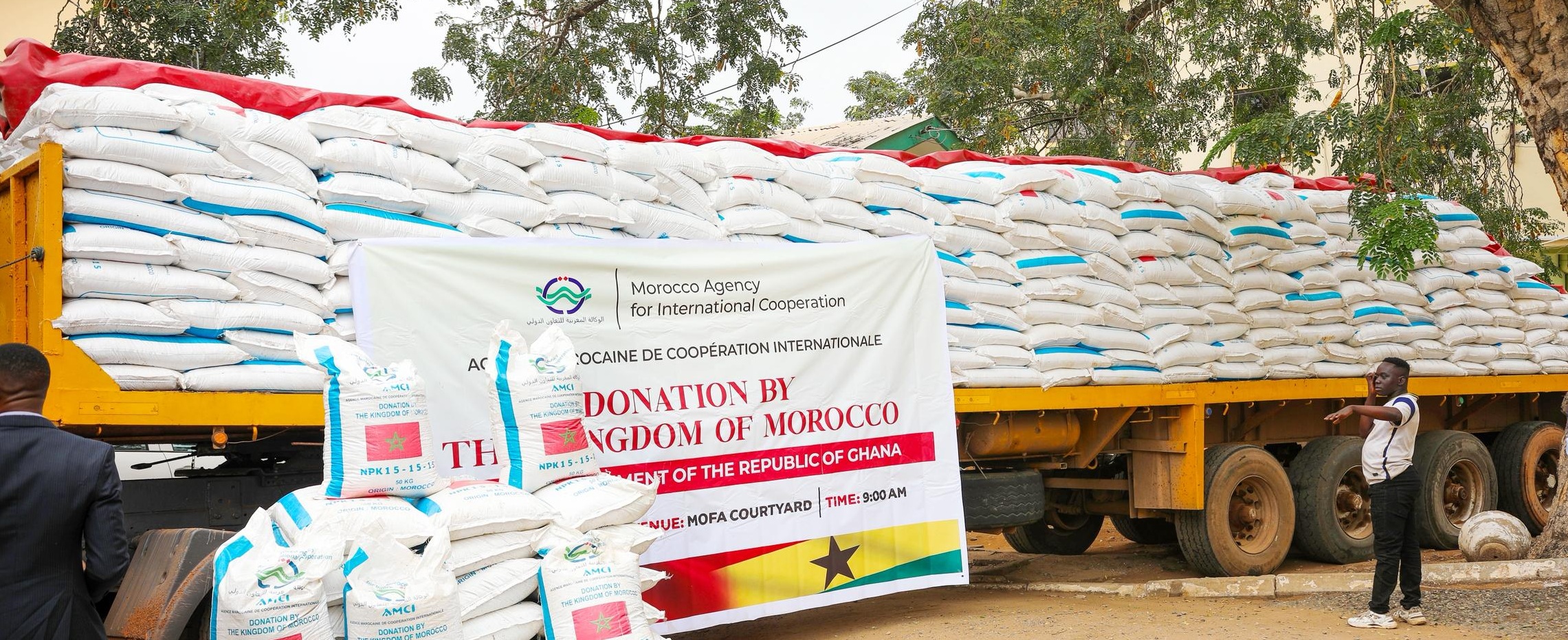 Ghana receives 2,000 metric Tonnes of Fertilizer from the Kingdom of Morocco to boost Agriculture